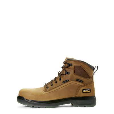 Ariat Work: Turbo 6" Waterproof Carbon Toe Zapatos de Seguridad Hombre - Marrones (LKXSA1582)